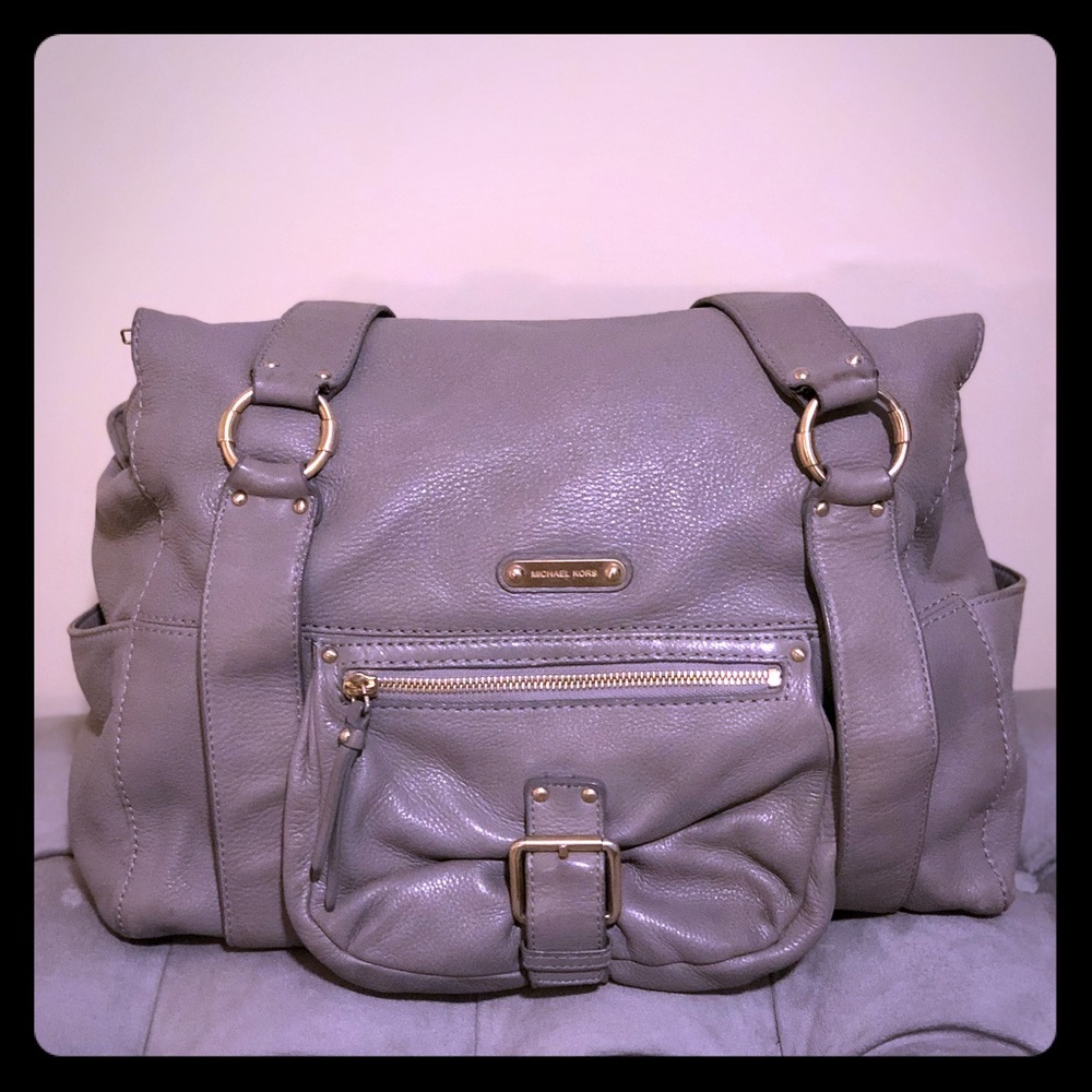 Michael Michael Kors Grey Leather Bag